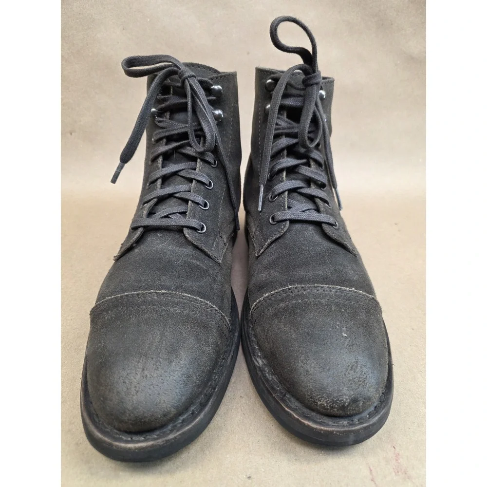 Thursday Boot Company (Sz 7.5) Captain Dark Olive Suede Men's Lace Up Boots